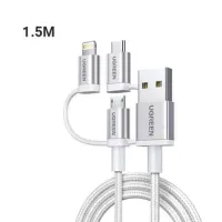 Ugreen US186 3-in-1 USB 2.0-A 1.5M Multifunction Cable (50203)
